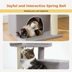 Cat Tree for Large Cats Cat Tower for Indoor Cats up to 10kg with 2 Large Condos Cat Scratching Posts and Large Cat Perch