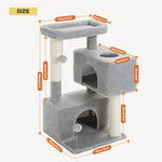 Cat Tree for Large Cats Cat Tower for Indoor Cats up to 10kg with 2 Large Condos Cat Scratching Posts and Large Cat Perch