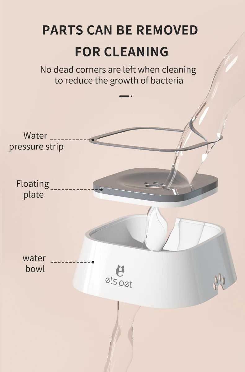 Dog Drinking Water Bowl with Floating Design - Non-Wetting, Non-Skid, Large Capacity   1
