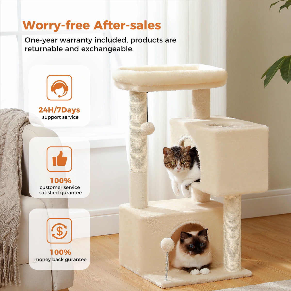 FurryPalace™ Alto - Cat Tree Tower