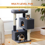 Cat Tree for Large Cats Cat Tower for Indoor Cats up to 10kg with 2 Large Condos Cat Scratching Posts and Large Cat Perch