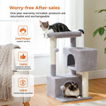 Cat Tree for Large Cats Cat Tower for Indoor Cats up to 10kg with 2 Large Condos Cat Scratching Posts and Large Cat Perch
