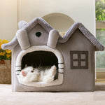 Cute Warm Cat House Bed